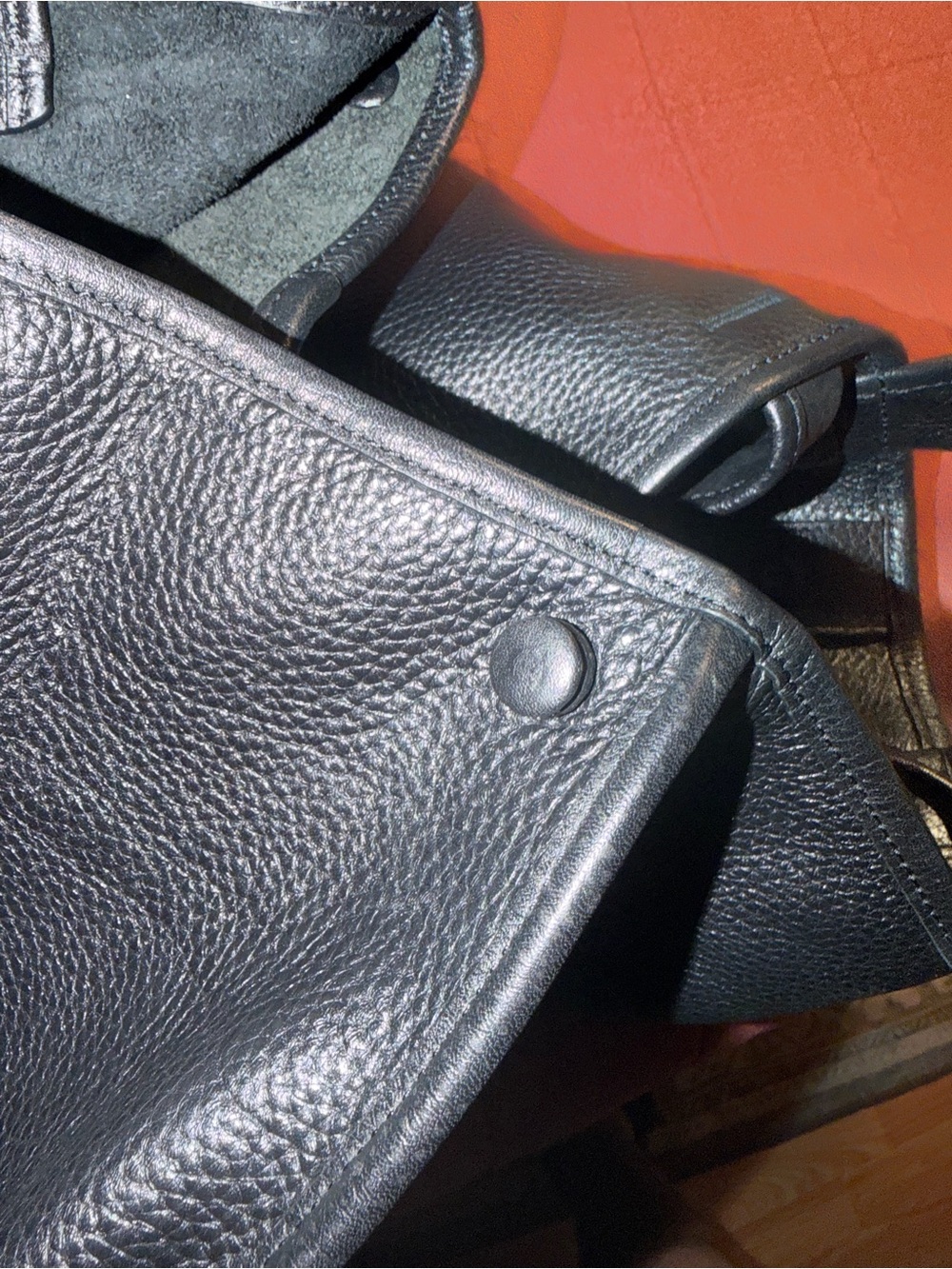 Telfar Black Large Leather Tote - Picture 12 of 16